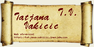 Tatjana Vakičić vizit kartica
